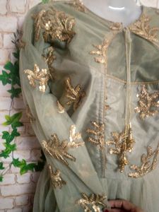 Beautiful Gown English Colour Amazing Sequence Wor