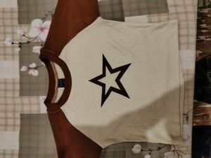 Women&#39;s Crop top Star Graphic and Cap Printed