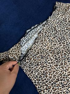 SHEIN Leopard Print Off-Shoulder Top