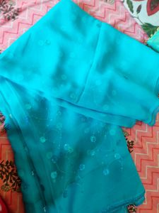 Blue Saree