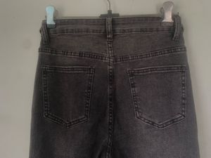 Charcoal Gray Flare Jeans