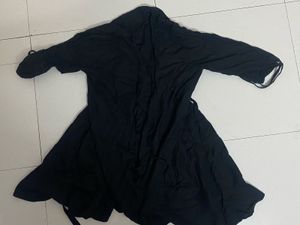 Elegant Black Wrap Dress