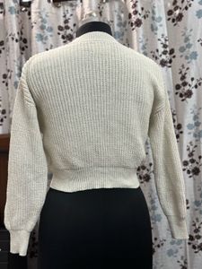 Cropped Knit Cardigan