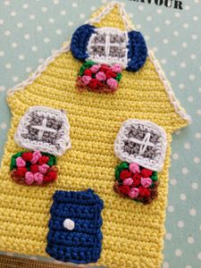 Happy Stitch Notebook With Crochet Cover