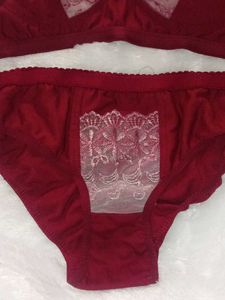 Burgundy Lace Lingerie Set