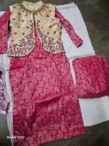 Pink Punjabi Salwar Suit With Jacket