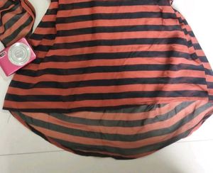 gothic Striped Long Sleeve Top