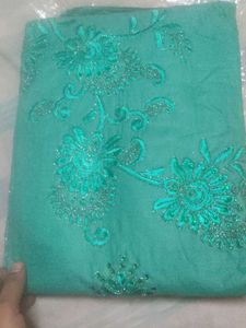 Teal Embellished Kameez