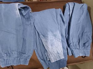 3 Stylish Blue Denim Joggers new defect pies