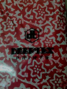 Red Printed Dress Material