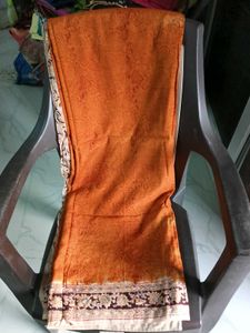 GentlyUsed Block Print KhadiCotton Half&amp;Half Saree