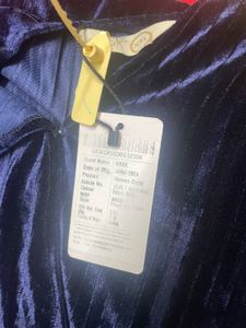 Elegant Blue Velvet Dress