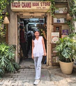 a white net alia cut design kurti