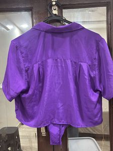 Purple crop top