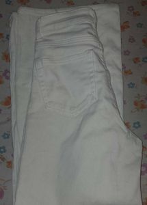 H&amp;M Wide Leg White Jeans