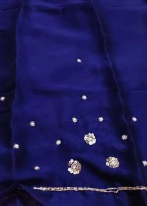 Pure Crush Georgette Hand Brush Paint Sarees