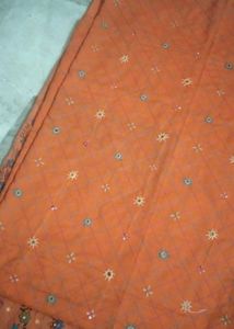 3 piece mirror embroidery unstitched cotton suit