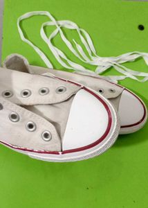 White High-Top Canvas Sneakers