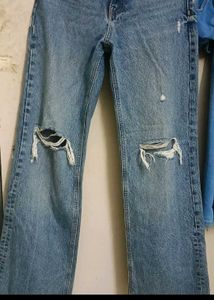 Zara Distressed Denim Jeans, Fit 26/27/28