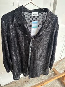 black sequence top, very pretty for parties