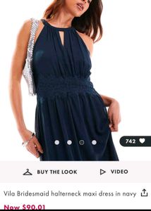 Vila Halterneck Maxi Dress