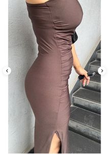 Elegant Brown Maxi Dress