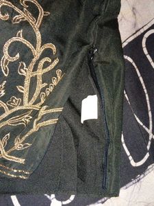 Embroidered Black Blouse