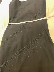 Lovely Black Gown With Belt