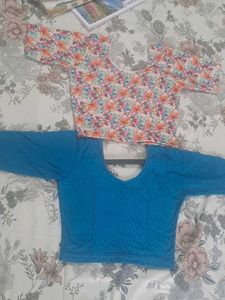 Floral & Blue Blouses two combo