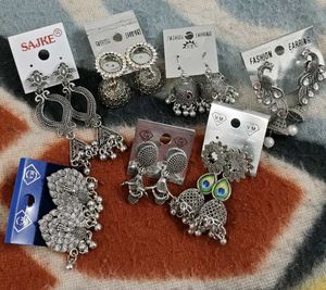 Silver Oxidised Earrings On Sale