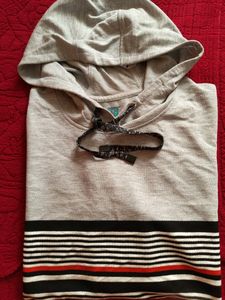TEAMSPIRIT solid Grey Hooded Jumper
