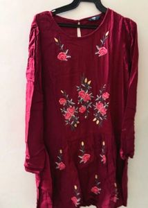 Maroon Floral Dress Size M