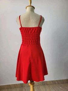 Red Dress with White Trim