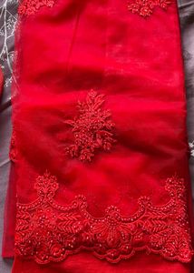 Elegant Look Red Color Saree