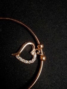Heart Charm Bangle Bracelet