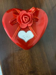 Red Heart-Shaped Tin