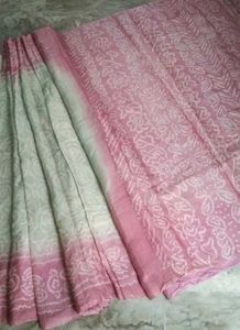 2 daily wear bandhani saree with fall