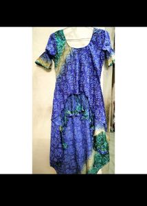 Designer High Low Bandhani kurti