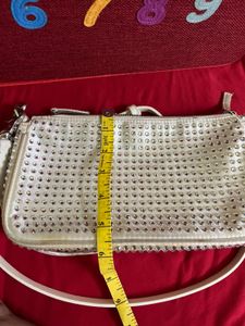 Rhinestone Embellished Baguette Bag