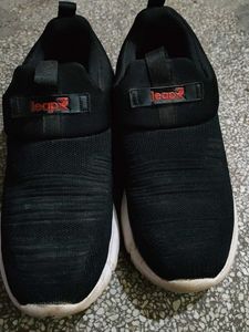 Leap7 Black Casual Shoes