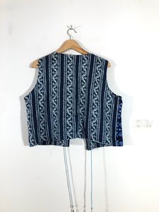 Navy Blue Printed Overcoat(Women’s)