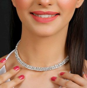 Elegant Silver Rhinestone Choker Necklace❤️