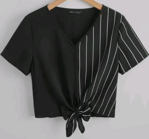 black and White Crop Top