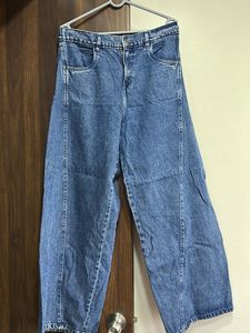 Dark Blue Wide Leg Jeans