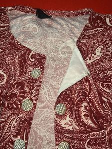 Paisley Print Button-Down Jacket