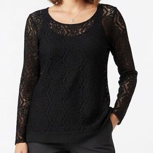 Elegant Black Lace Top🖤