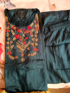 Emerald Green Embroidered Salwar Kameez