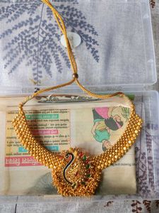Gold Tone Peacock Necklace