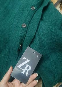 Green Knit Cardigan