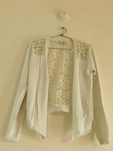 White embellished cardigan